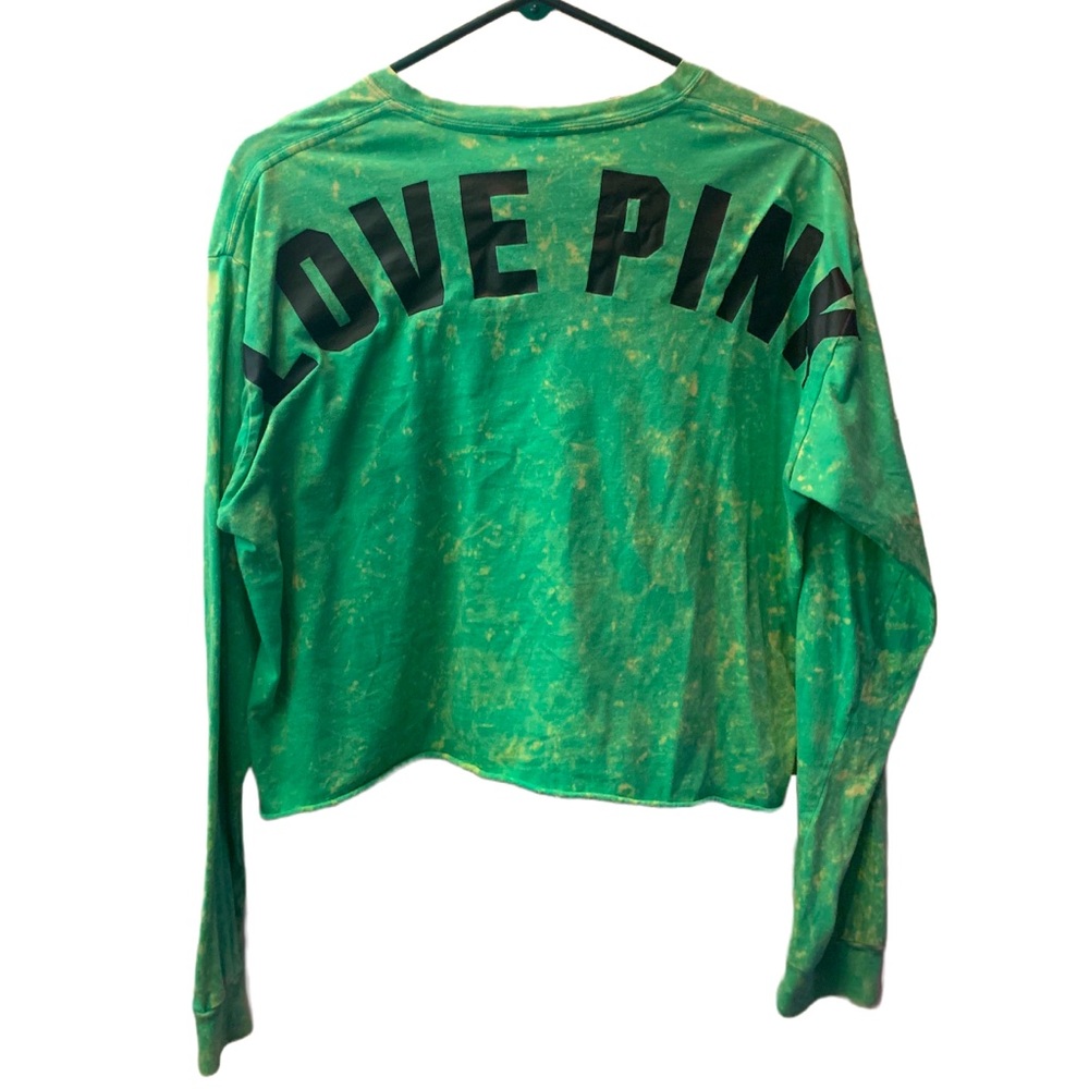 PINK Long sleeve crop top